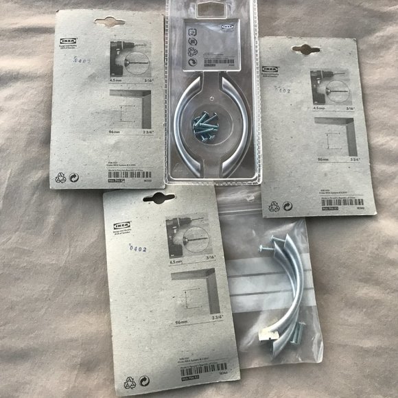 IKEA Tag Brushed Nickel Drawer Pulls Knobs SILVER Mikael Warnhammar - Picture 2 of 6